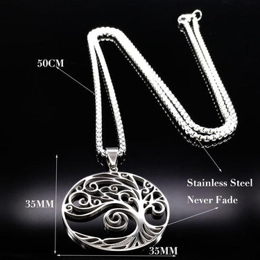 Stainless Steel Tree of Life Pendant Necklace-Your Soul Place